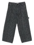 MSGM Kids leopard-print trousers - Grey