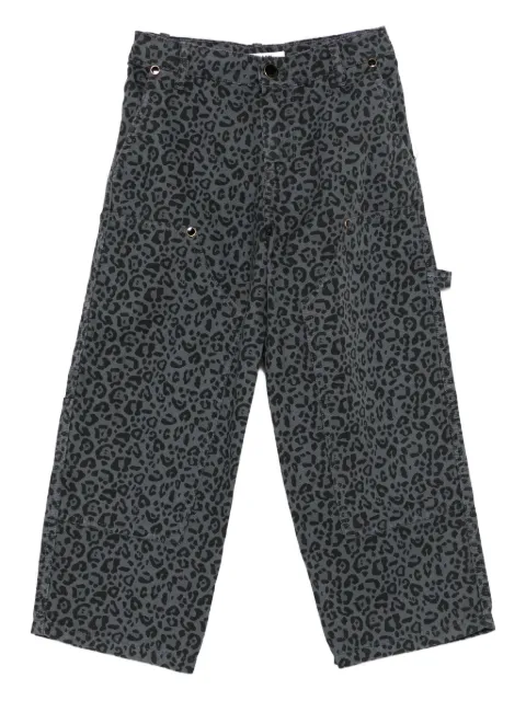 MSGM Kids pantalon à imprimé léopard