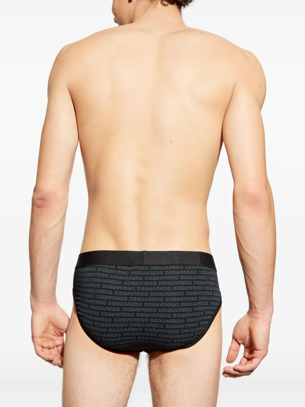 Dsquared2 Logo-print Briefs In Black