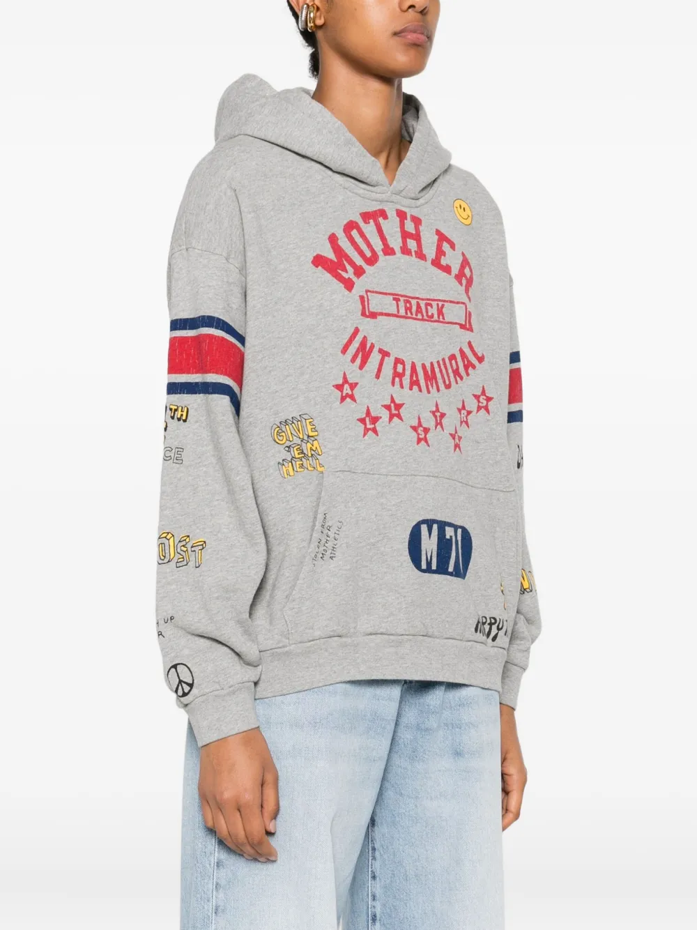 MOTHER Hoodie met print Grijs