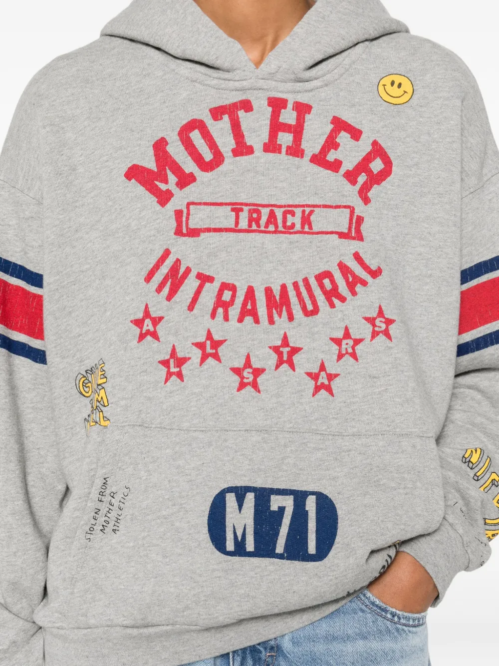MOTHER Hoodie met print Grijs