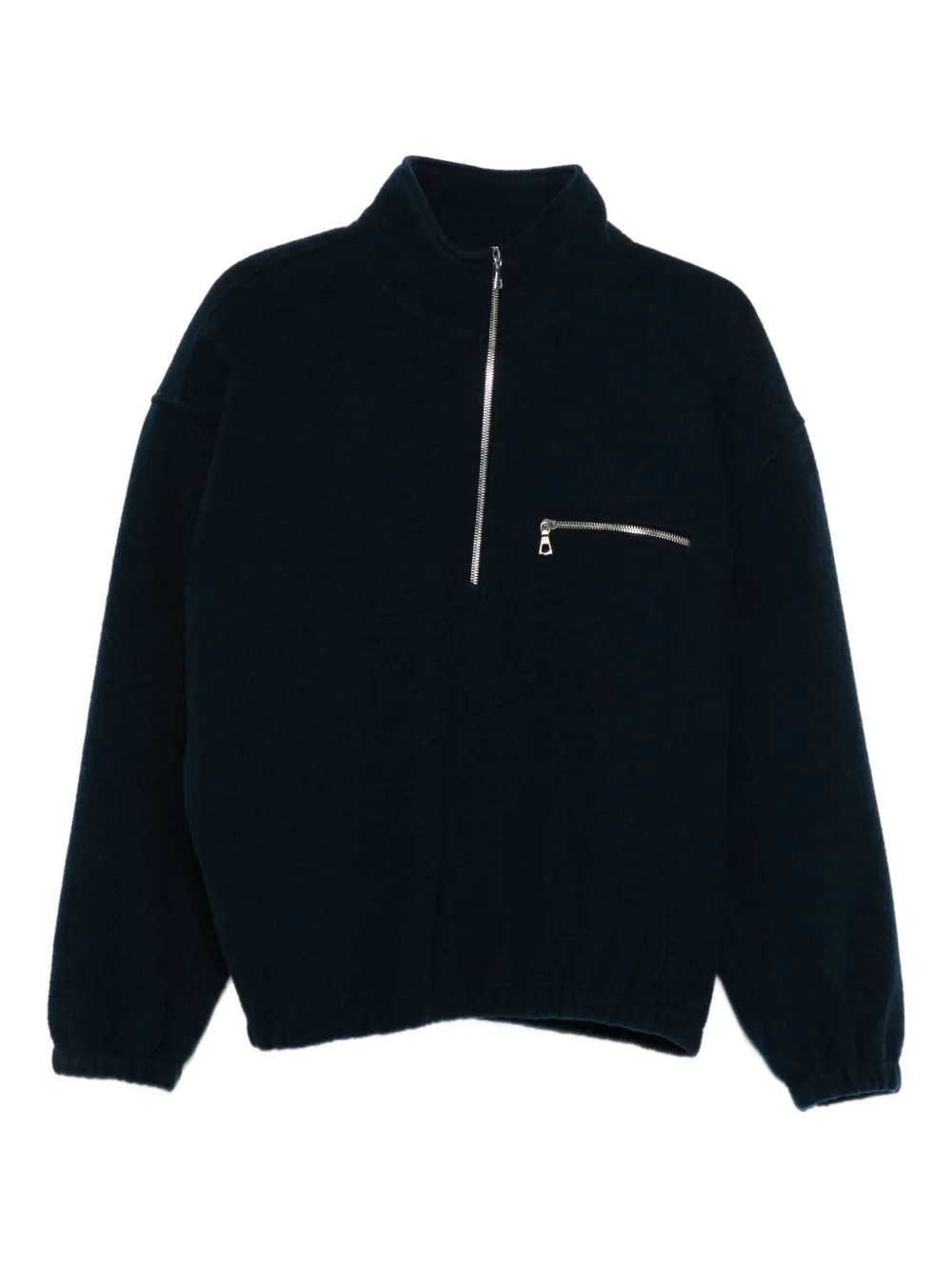 Rier zip-pocket wool sweater | Blue | Image 1