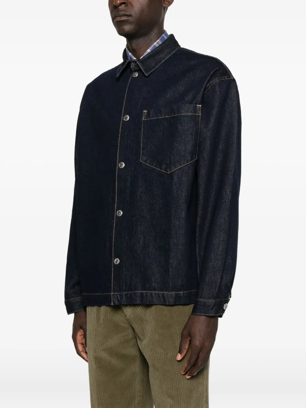 7 For All Mankind Linnen overhemd Blauw