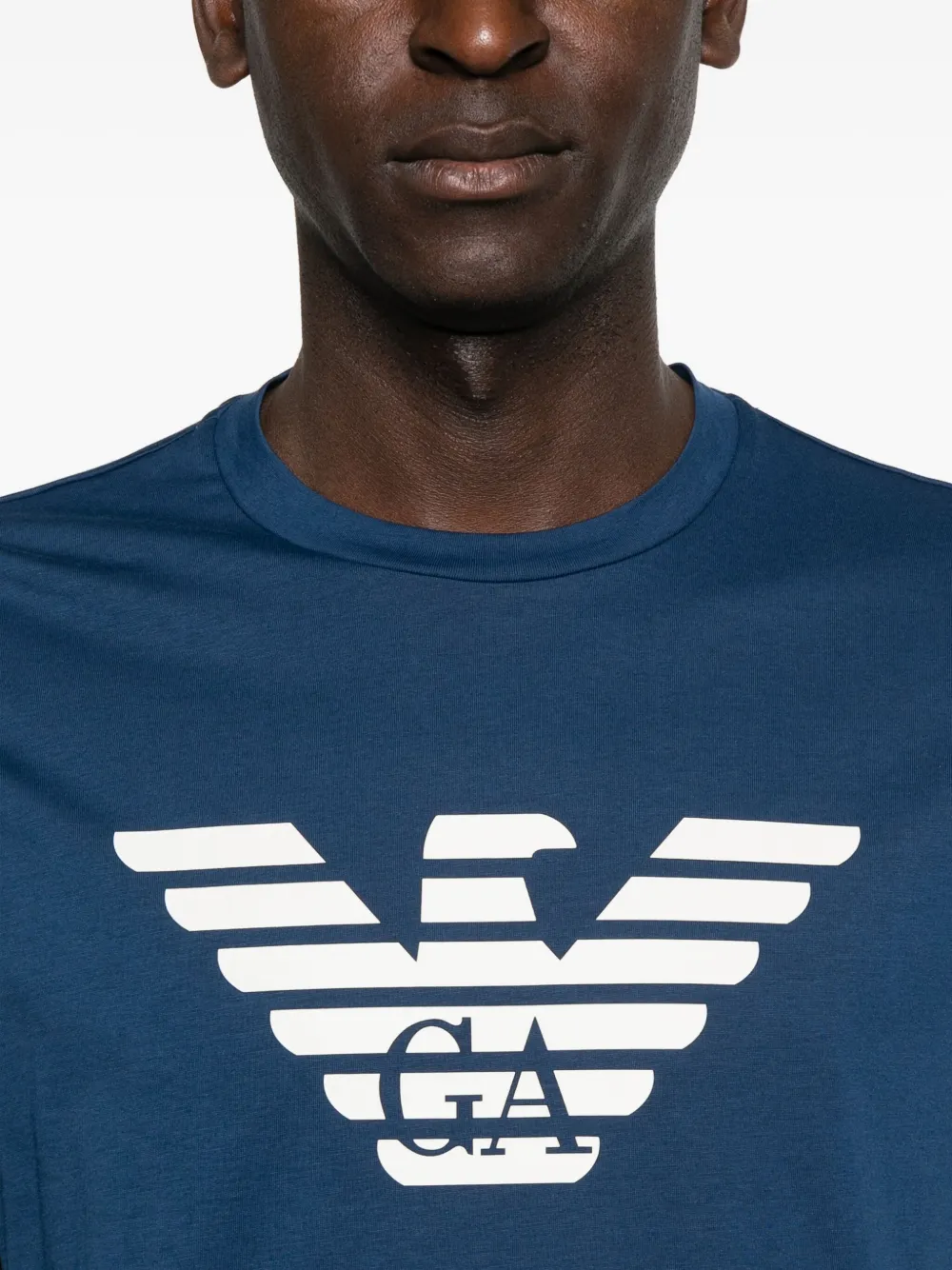 Emporio Armani T-shirt met logo Blauw