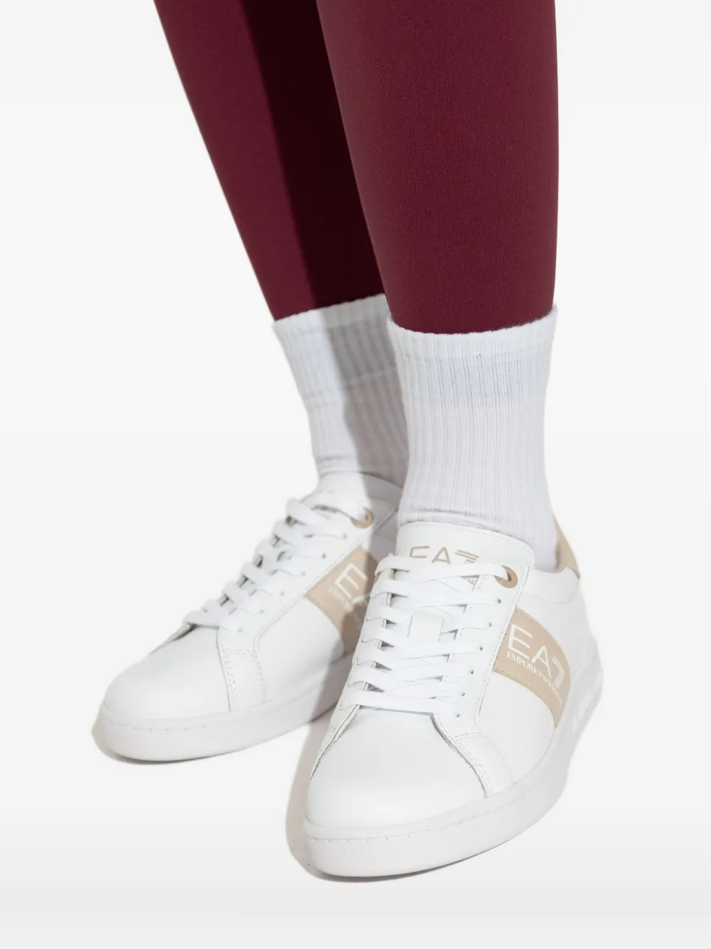 Ea7 Emporio Armani logo-detail sneakers White