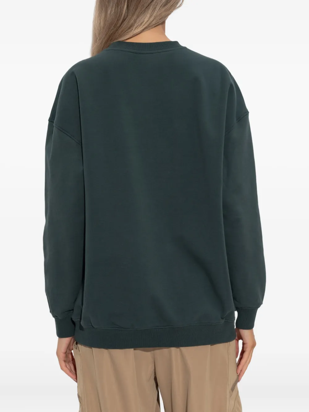 Rethinkit Studios Embroidered-logo Sweatshirt In Green