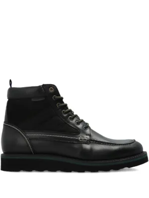 Polo Ralph Lauren レースアップ レザーブーツ | ブラック | FARFETCH JP