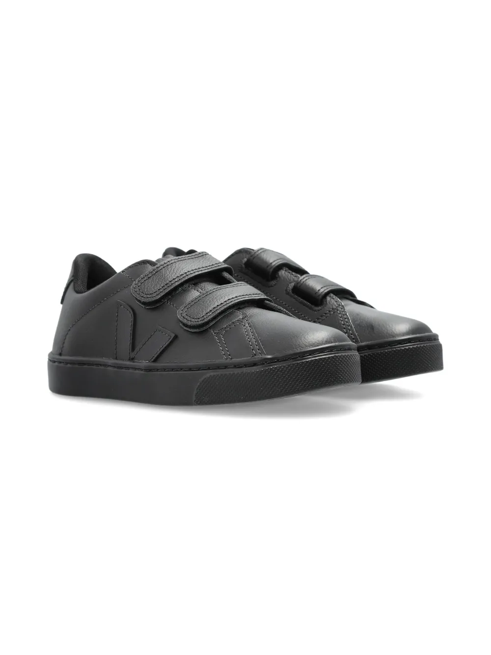 VEJA Kids Esplar double-strap leather sneakers Black