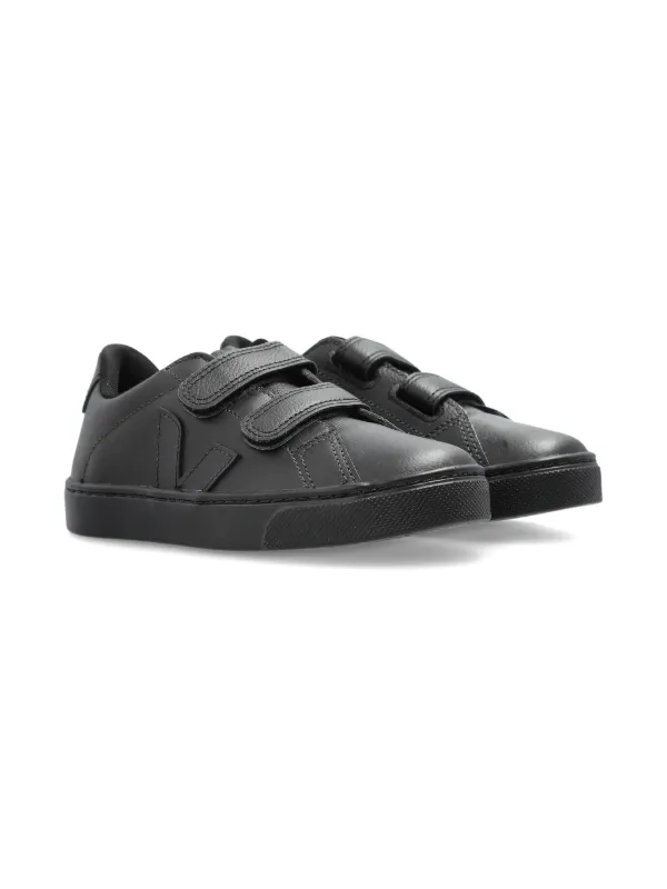 VEJA Kids Esplar double-strap Leather Sneakers Black