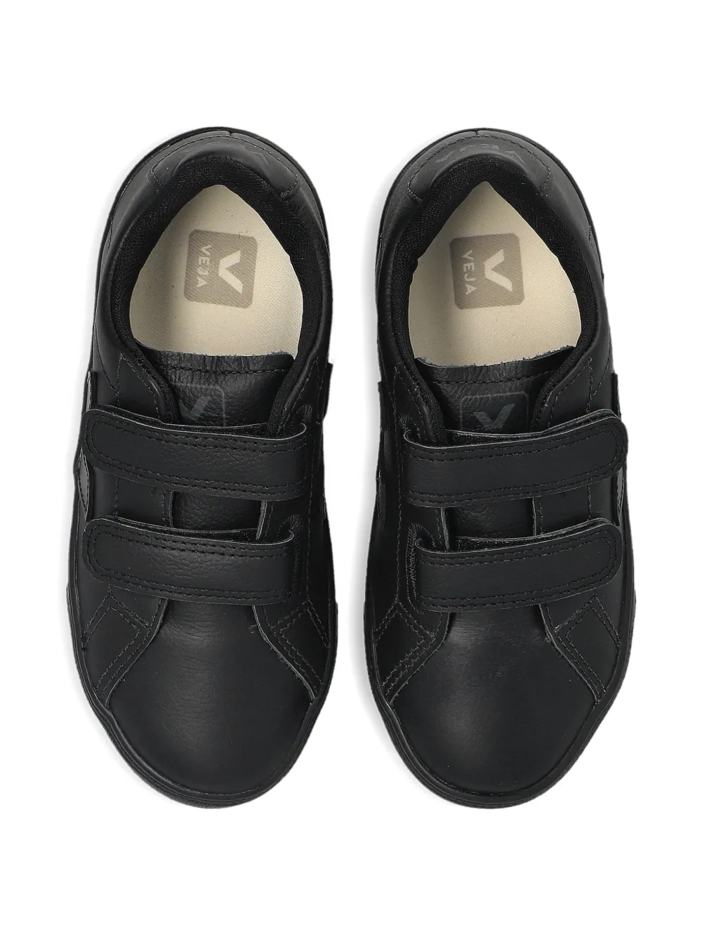 VEJA Kids Esplar double-strap leather sneakers Black