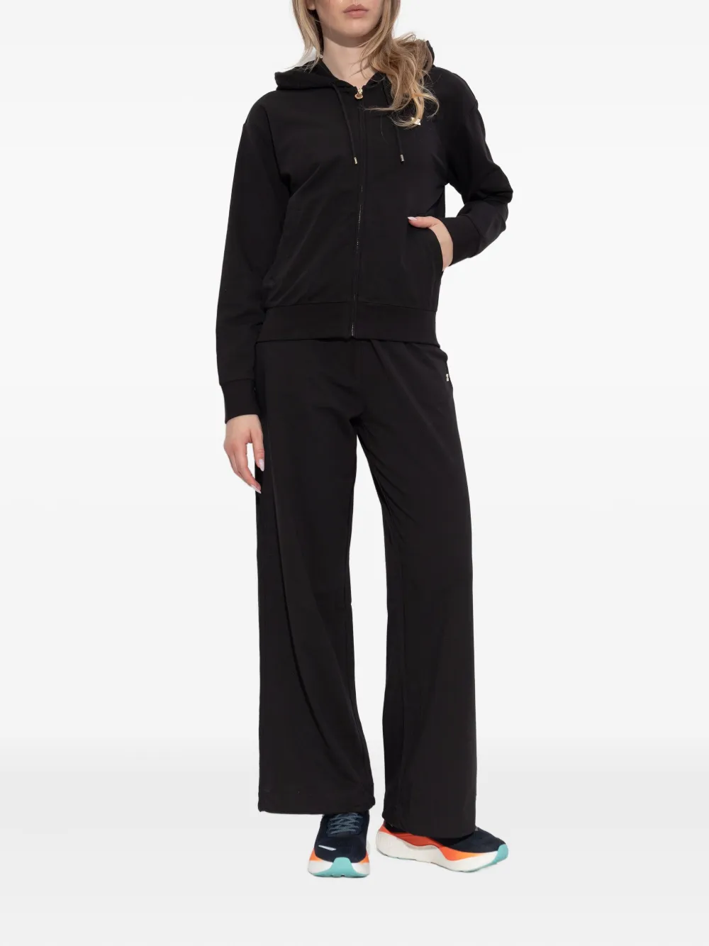 Ea7 Emporio Armani logo-plaque zip-up tracksuit - Zwart