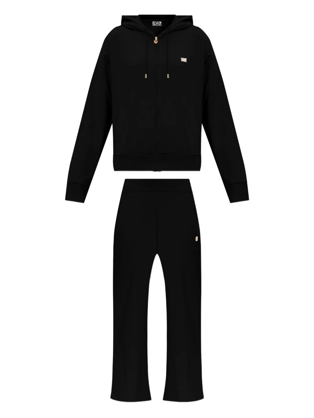 Ea7 Emporio Armani logo-plaque zip-up tracksuit | Black | Image 1