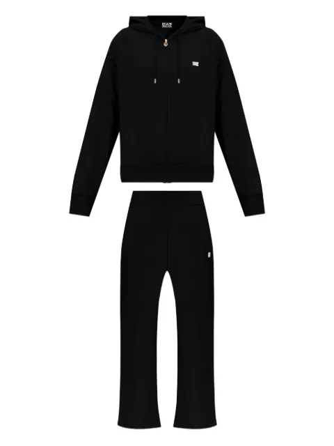 Ea7 Emporio Armani logo-plaque zip-up tracksuit