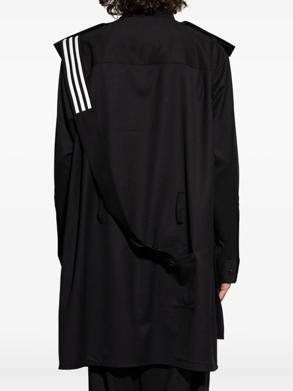 Y-3 Three-stripe Panel Shirt Jacket In Black