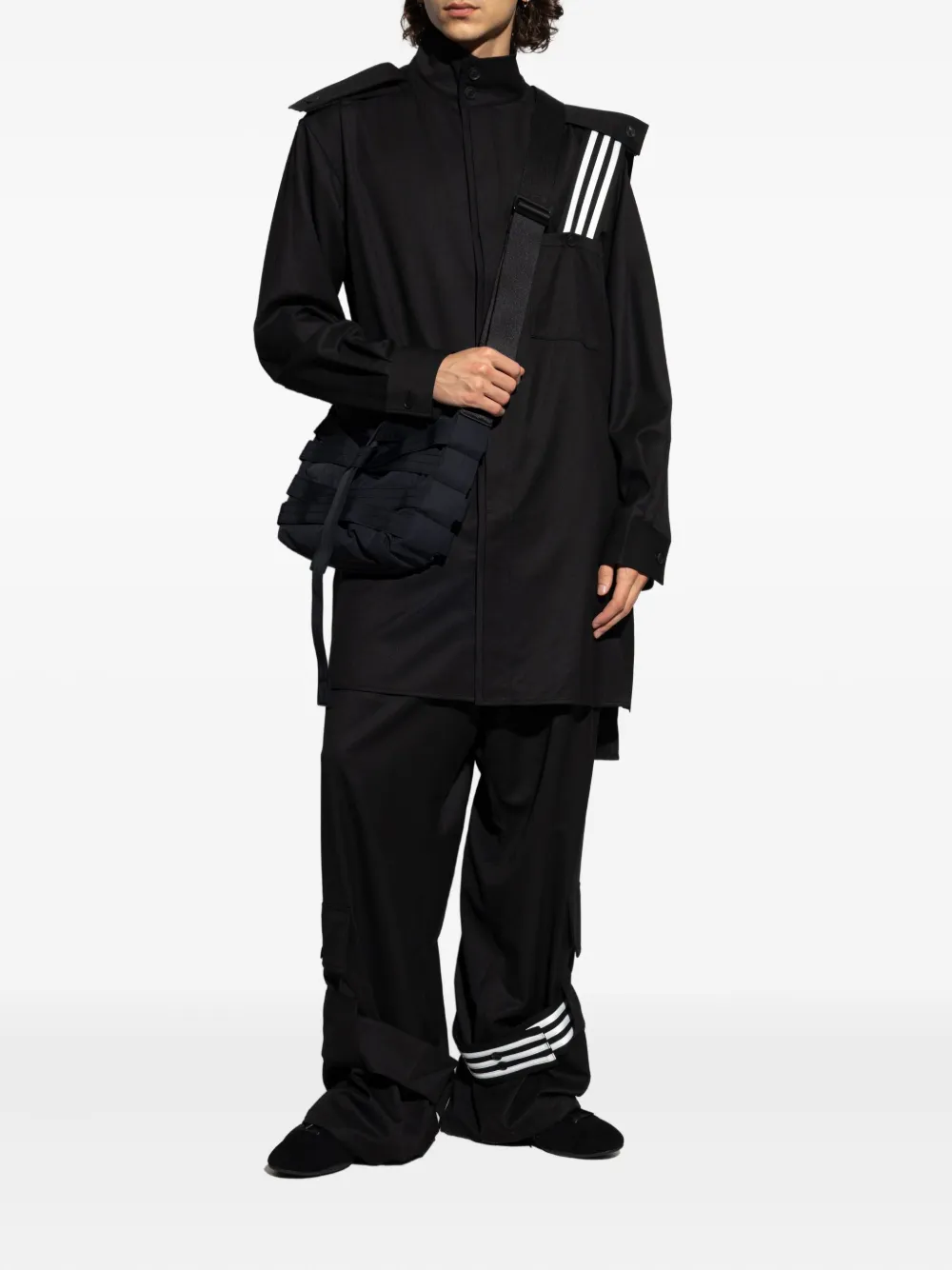 Y-3 three-stripe panel shirt jacket | Shirt Jackets | Image 2