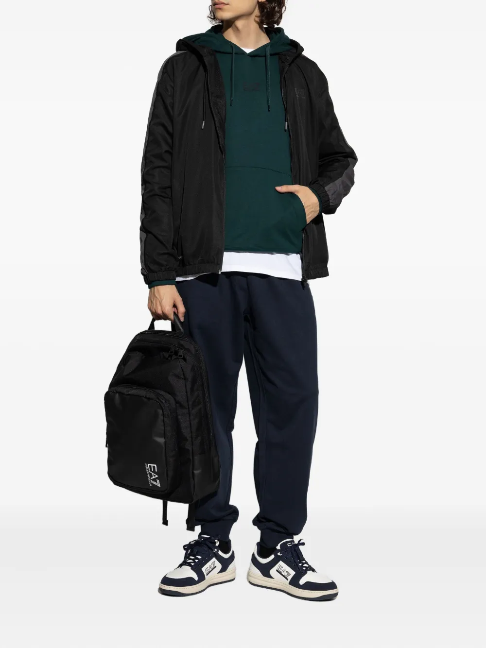 Ea7 Emporio Armani logo-detail hoodie | Hoodies | Image 2
