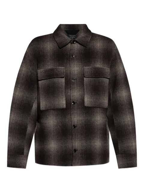 rag & bone plaid chest-pocket overshirt 