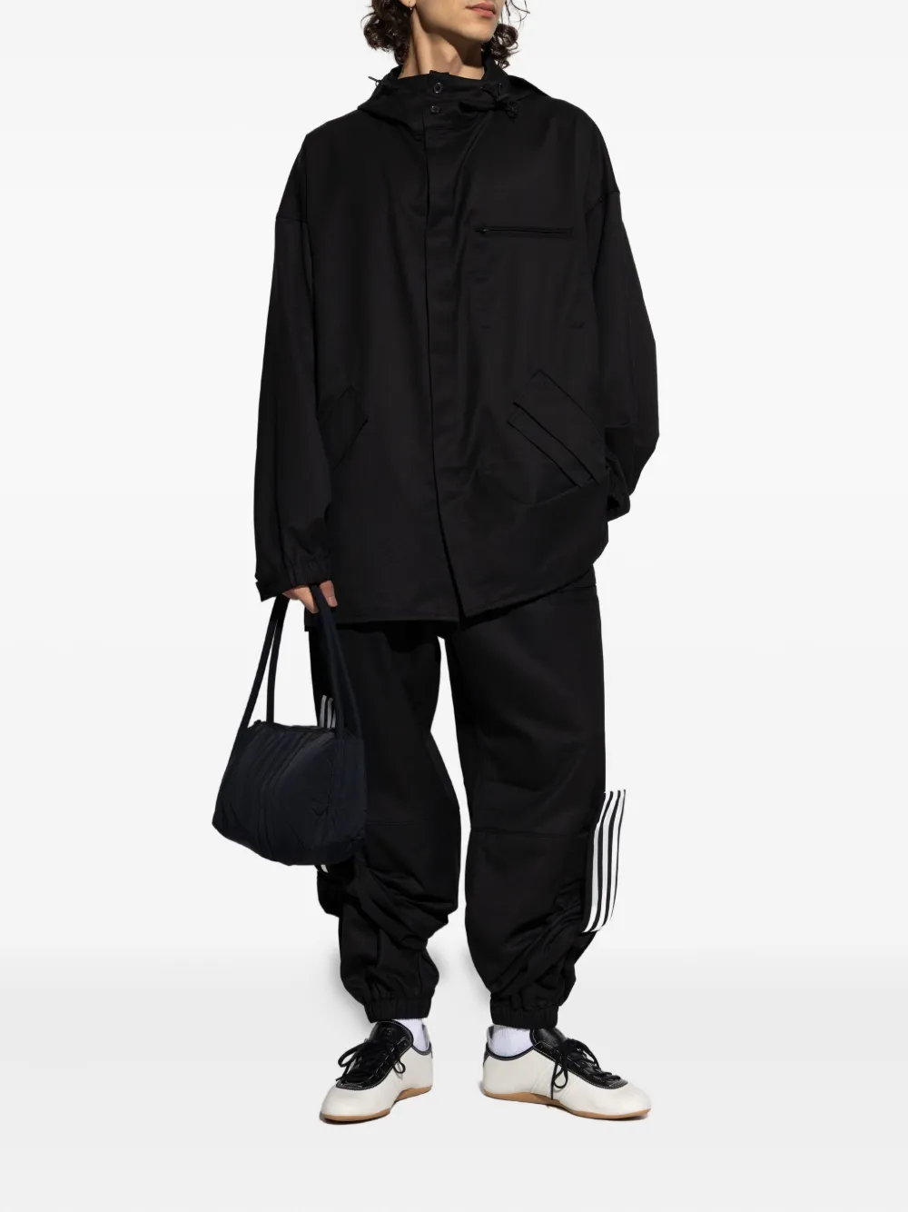 Y-3 stripe-print hooded jacket | Lightweight Jackets | Image 2
