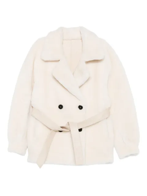 Liska double-breasted belted coat