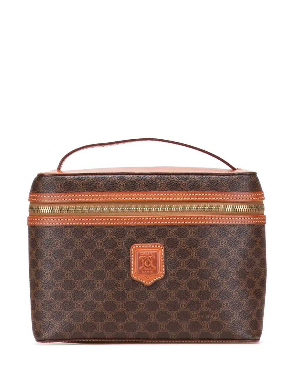Celine Pre-Owned 1996 Macadam Coated Canvas vanity bag | Brown | Image 1