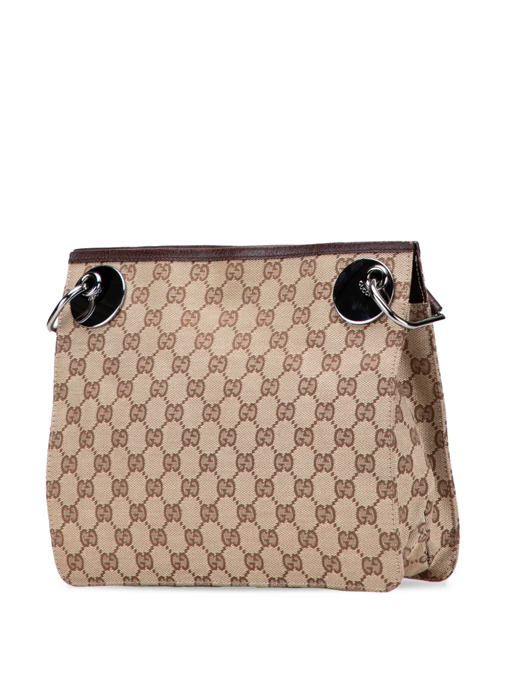 Pre-owned Gucci 2000-2015 Gg Canvas Eclipse Crossbody Bag In Brown