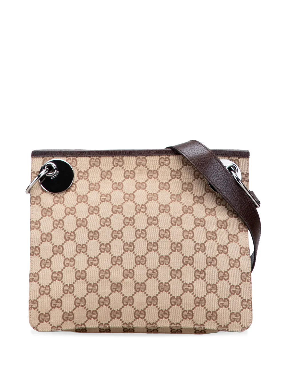 Pre-owned Gucci 2000-2015 Gg Canvas Eclipse Crossbody Bag In Brown