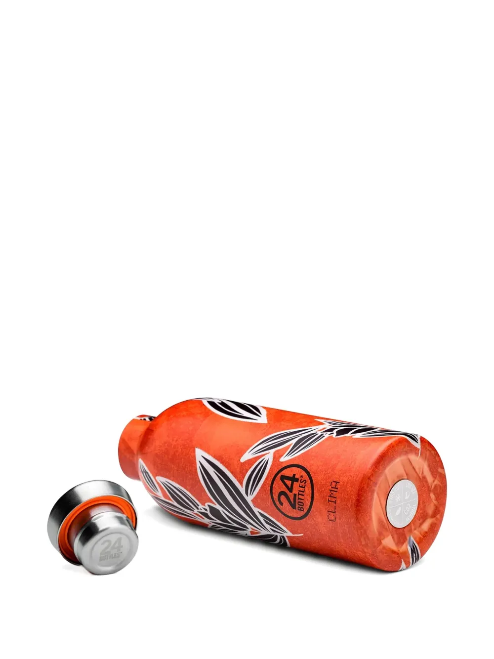 24bottles Ashant Batik Leaf-print Water Bottle (500ml) In Orange