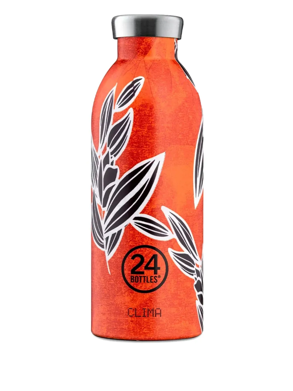 24bottles Ashant Batik Leaf-print Water Bottle (500ml) In Orange