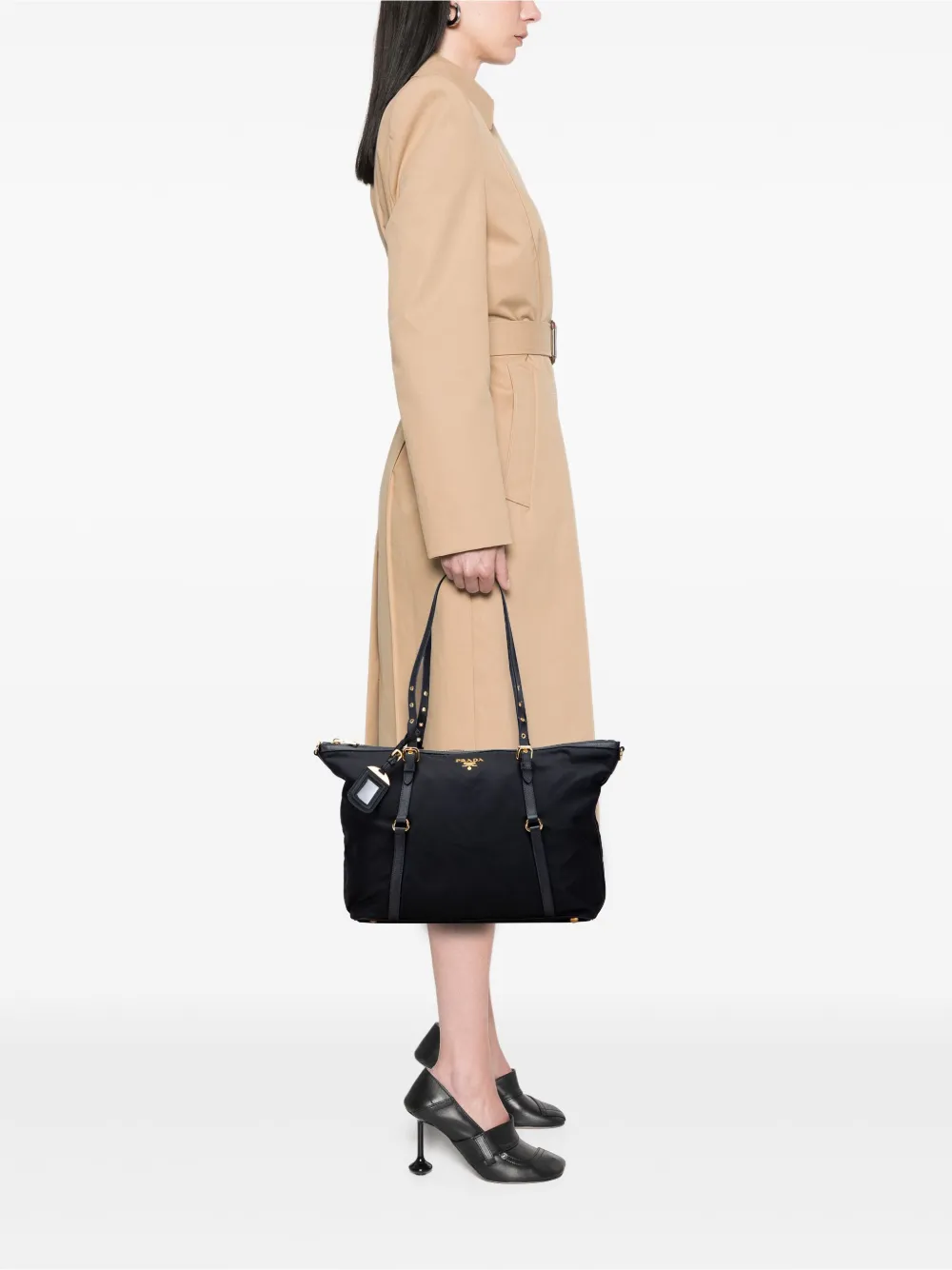 Prada Pre-Owned 2013-2025 Saffiano Trimmed Tessuto satchel | Pre-Owned | Image 2