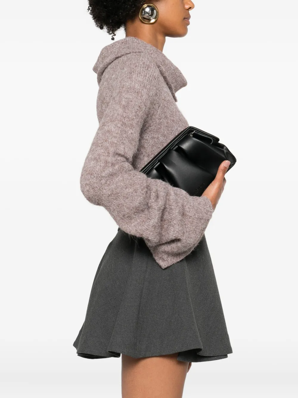 Themoirè Afrodite clutch - Zwart