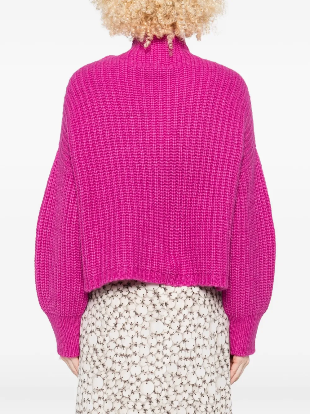 Ulla Johnson Veron High-neck Ribbed Sweater In Pink