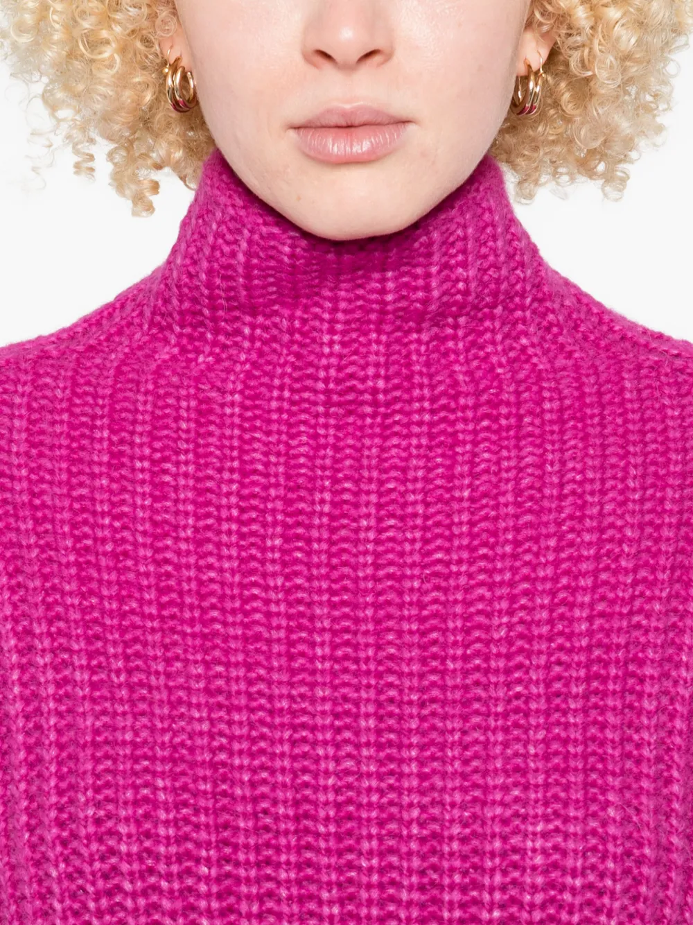 Ulla Johnson Veron High-neck Ribbed Sweater In Pink