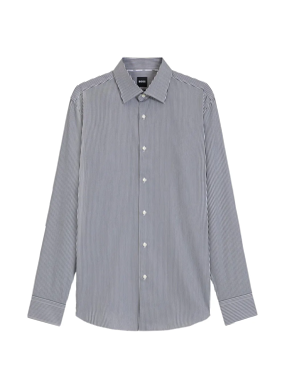 BOSS striped long-sleeve shirt - Bianco