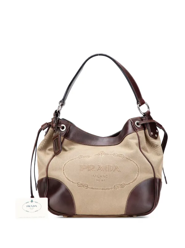 Prada Pre-Owned 2013-2025 カナパ キャンバス ロゴ ショルダー