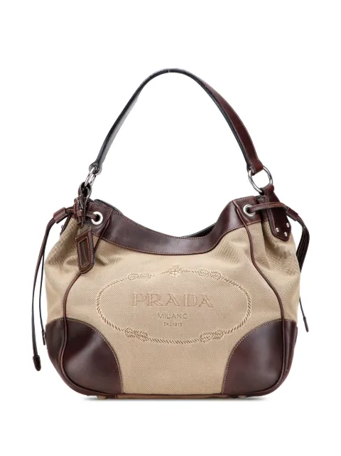 Prada Pre-Owned 2013-2025 Canvas Canapa Logo shoulder bag
