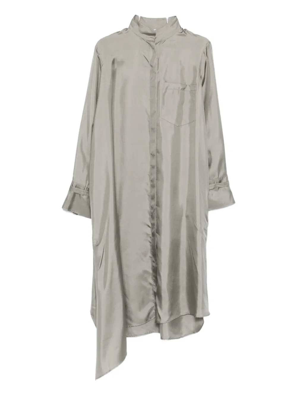 Christian Wijnants Asymmetric Shirt Dress In Gray