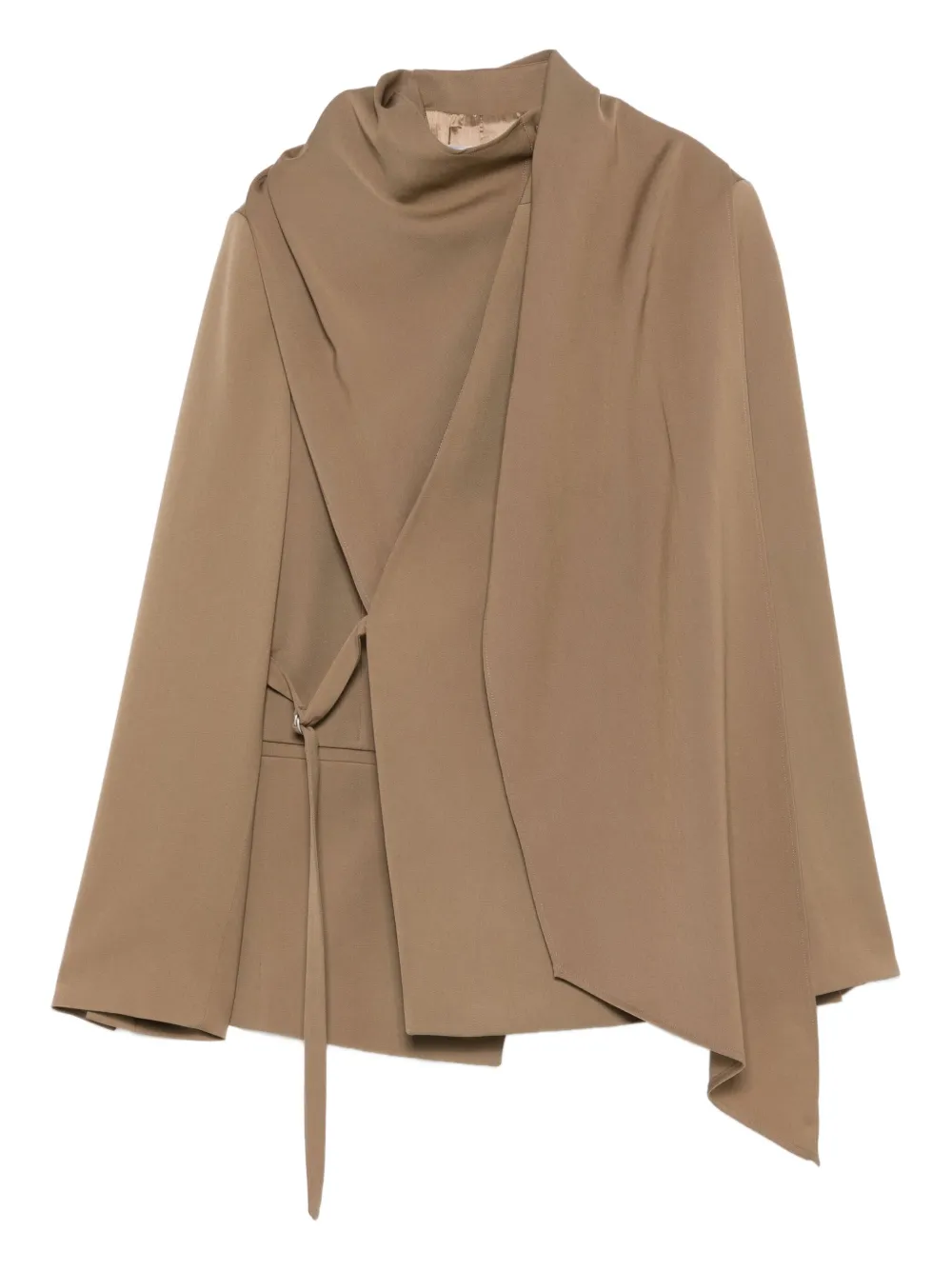 Christian Wijnants asymmetric wool coat | Neutrals | Image 1
