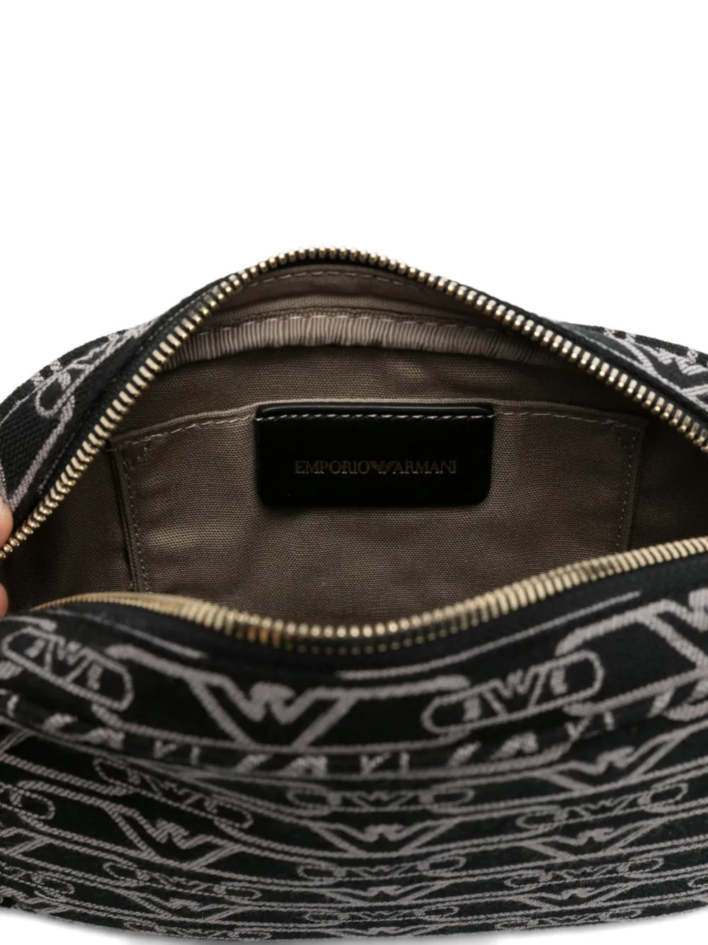 Emporio Armani Crossbodytas met logo-monogram Zwart
