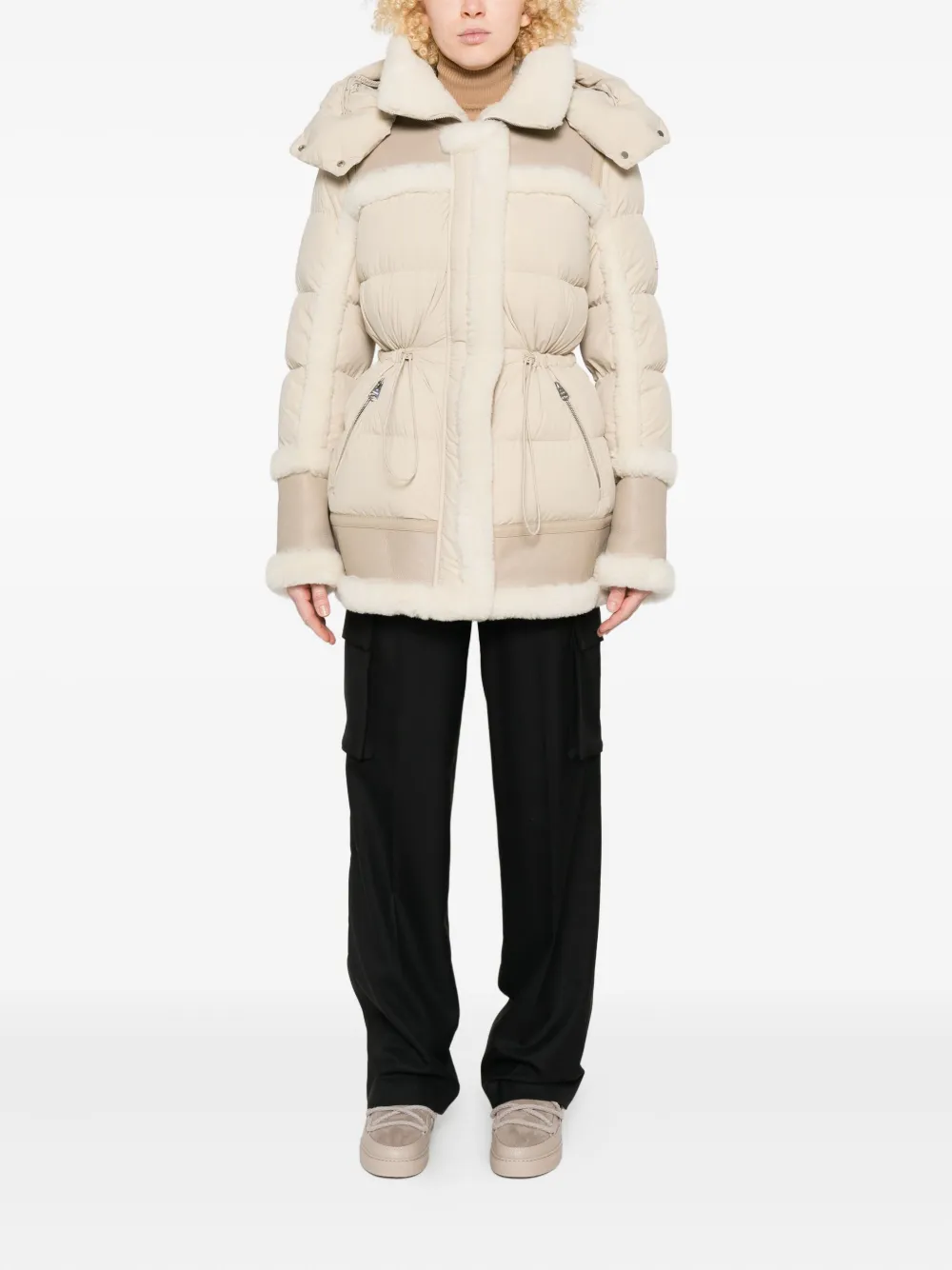 Mackage Lilibeth jas met lammy afwerking - Beige