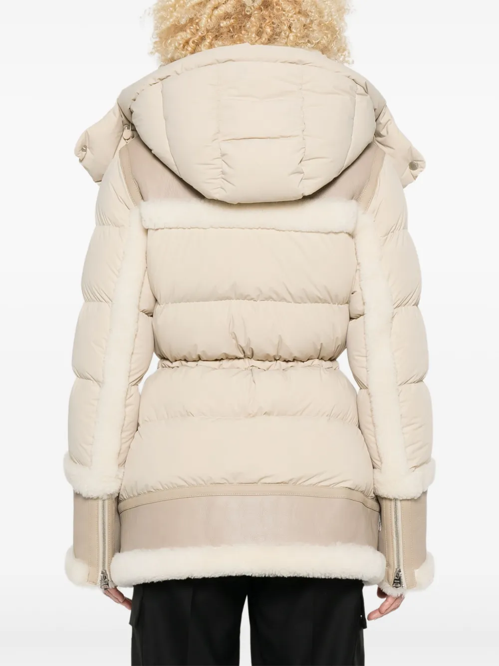 Mackage Lilibeth Quilted Shearling-trimmed Coat In Neutral