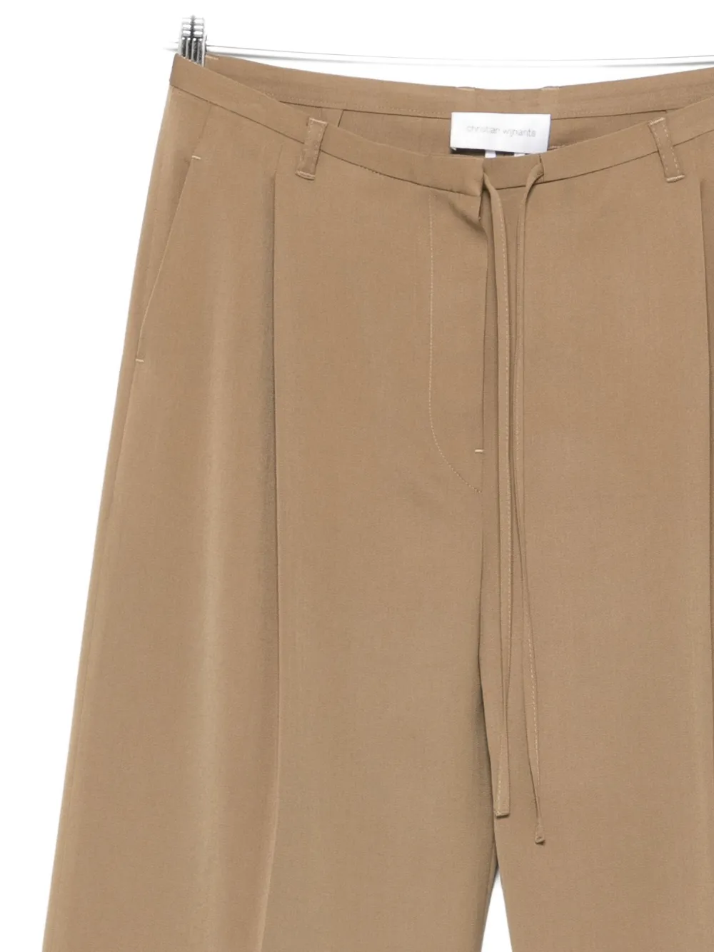 Christian Wijnants Pleated Drawstring Trousers In Brown