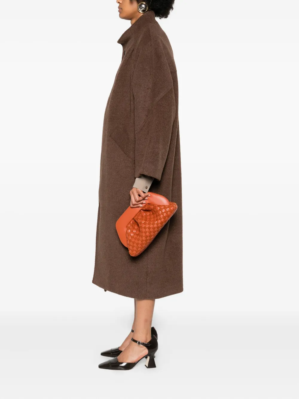 Themoirè Tia geweven clutch - Oranje