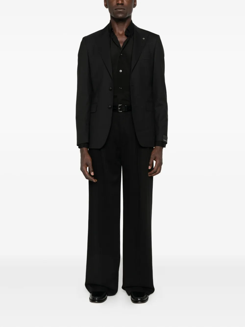Mazzarelli button-down silk-blend shirt - Zwart
