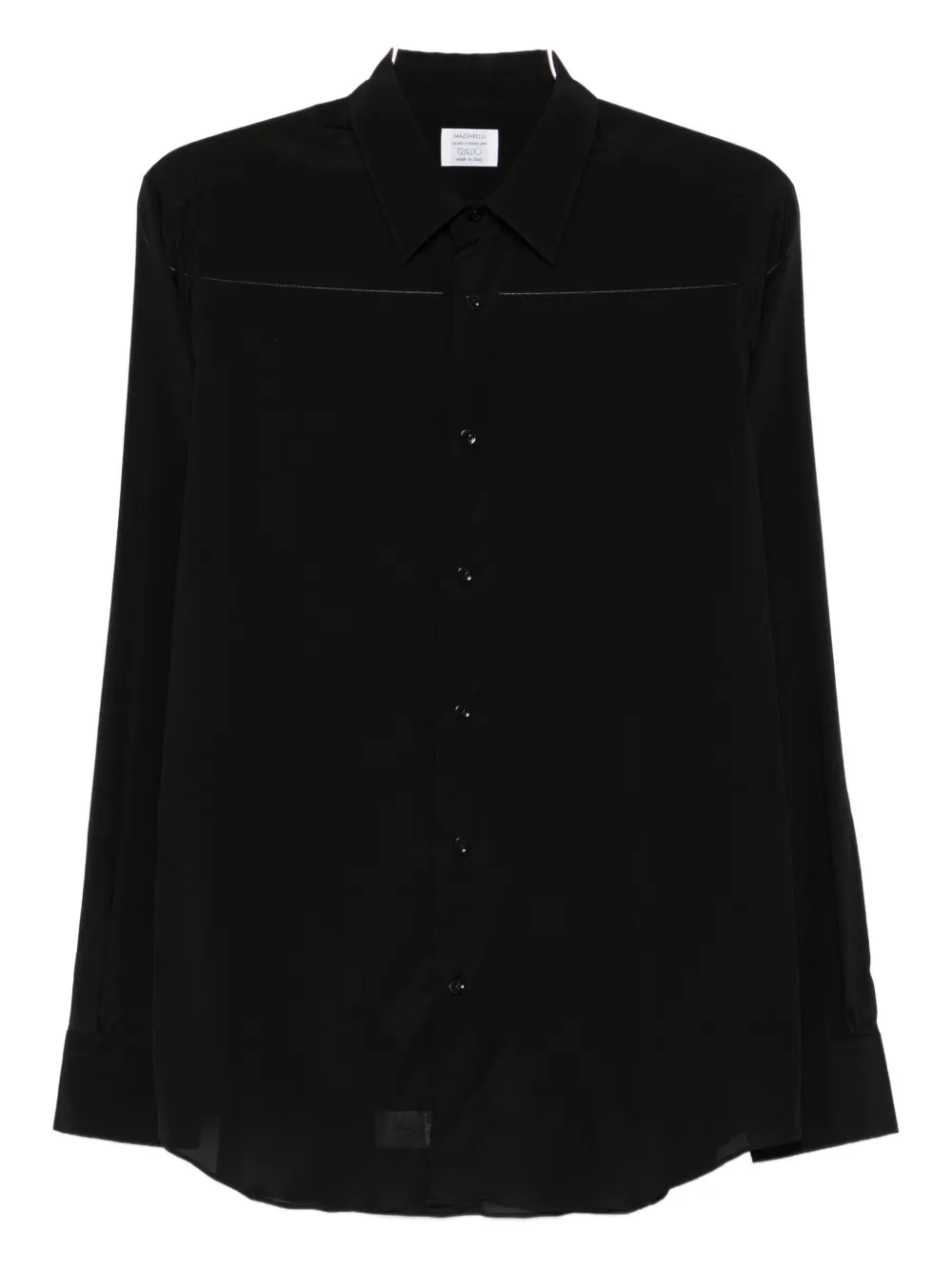 Mazzarelli button-down silk-blend shirt - ブラック Mazzarelli button-down silk-blend shirt - ブラック