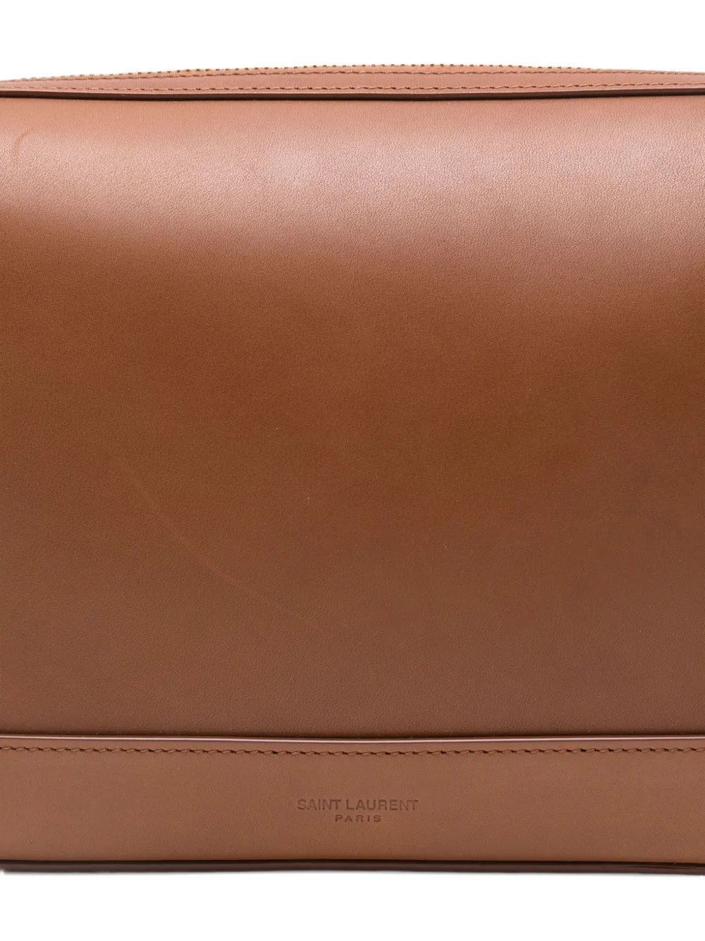 Saint Laurent Leren clutch Bruin