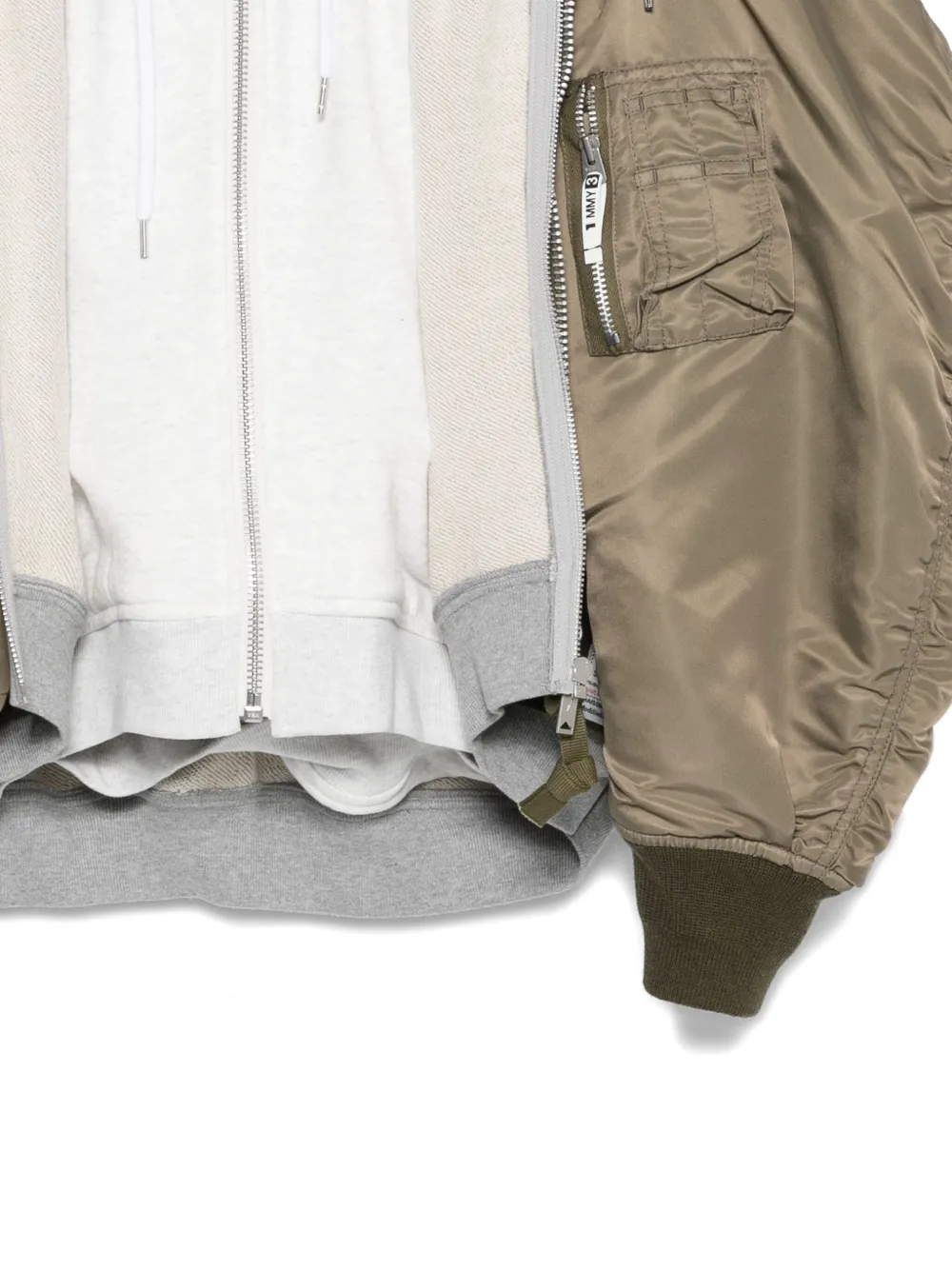 Miharayasuhiro Panelled Bomber Jacket In Brown
