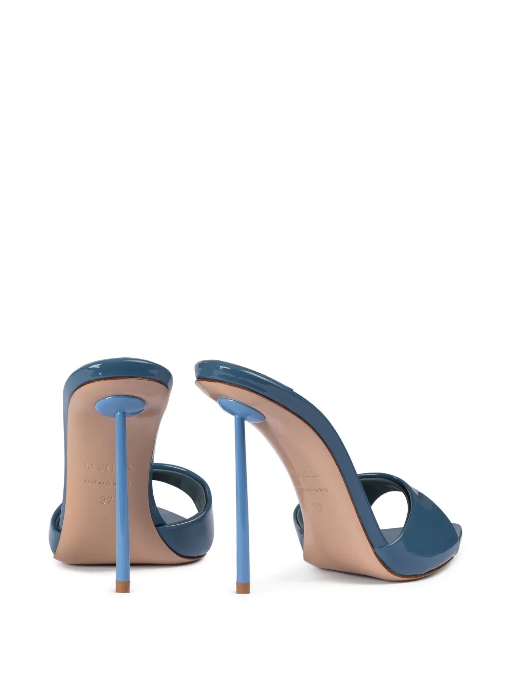 Le Silla 120mm Bella patent leather stiletto sandals Blue
