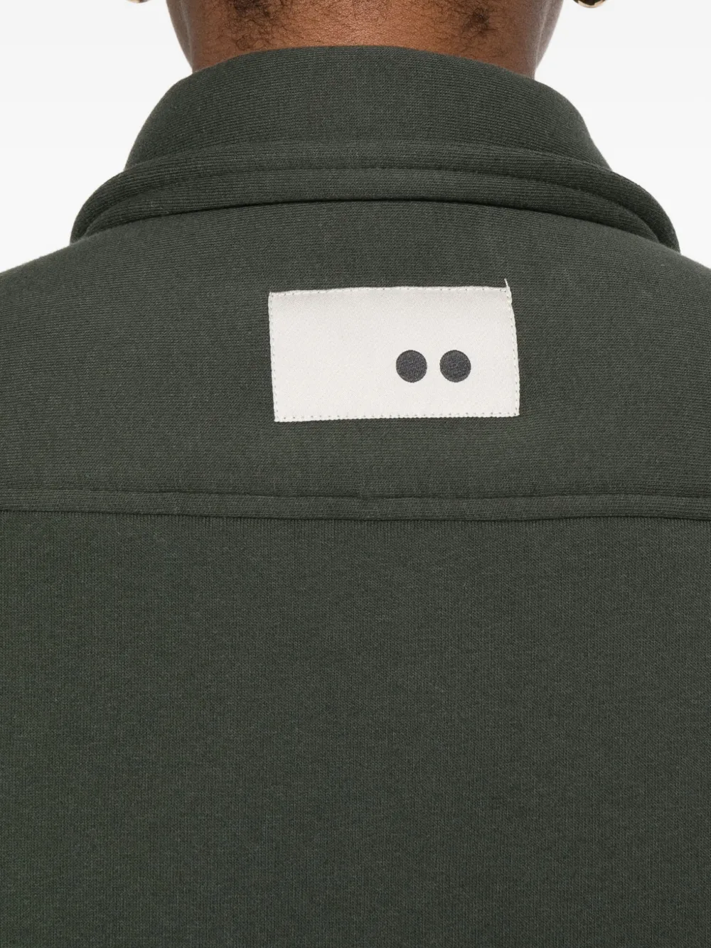 The M Curved-hem Shirt In Green