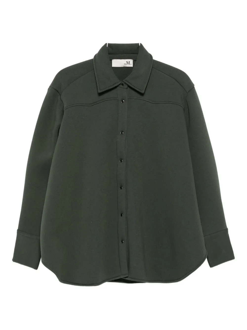 The M Curved-hem Shirt In Green