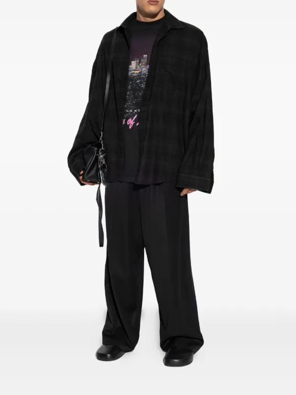 Balenciaga elasticated-waistband Wool Trousers | Black | FARFETCH